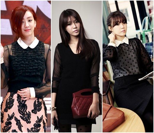 清纯与性感的碰撞 看韩国女星完美演绎今夏透视装（组图)