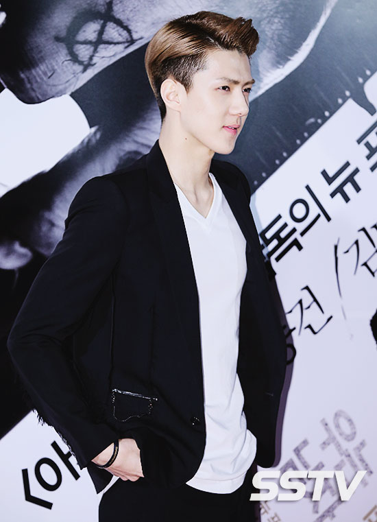 EXO、宋茜、玄彬、韩彩英、宝儿 张东健新作《哭泣的男人》VIP试映会众星闪耀（组图）