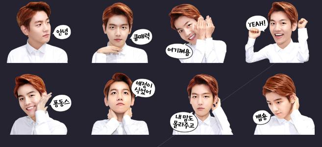 Line携手EXO推“EXO专属贴图”（组图）