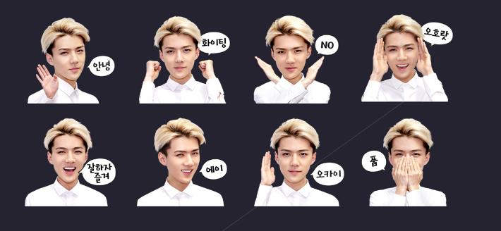 Line携手EXO推“EXO专属贴图”（组图）