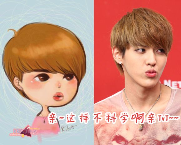 EXO成员帅气比拼：吴亦凡嘴唇萌 灿烈双眼皮销魂