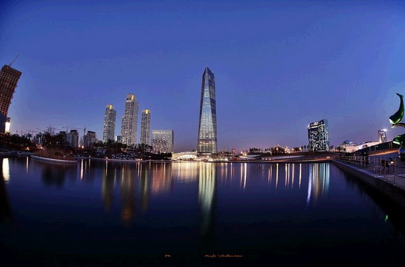 高清:韩国最高大楼仁川竣工 高305米历时8年耗资5000亿（组图）