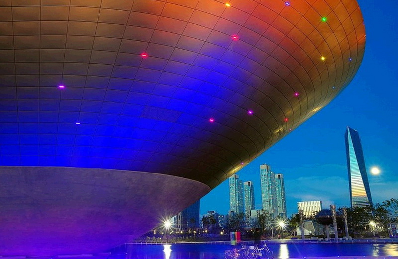高清:韩国最高大楼仁川竣工 高305米历时8年耗资5000亿（组图）