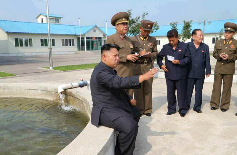 高清：金正恩视察水产品研究所 要求产品符合人民口味