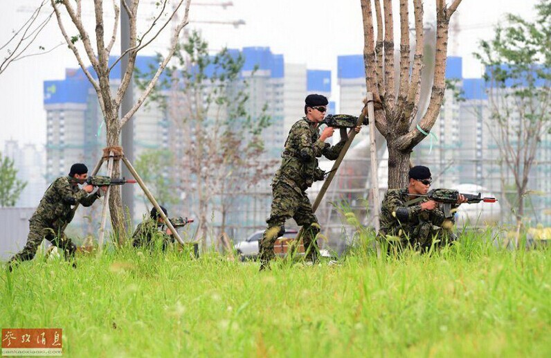 组图：韩国出动大批军警预演仁川亚运会反恐