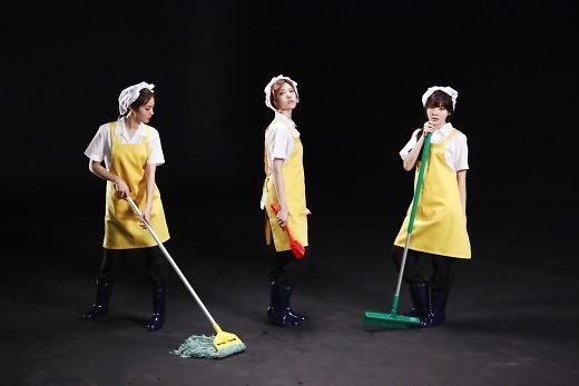 橘子焦糖新曲宣传照公开 全员“清洁女工”大变身