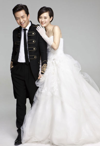 汤唯新娘妆宛若仙女 中韩女星婚纱照大“PK”（组图）