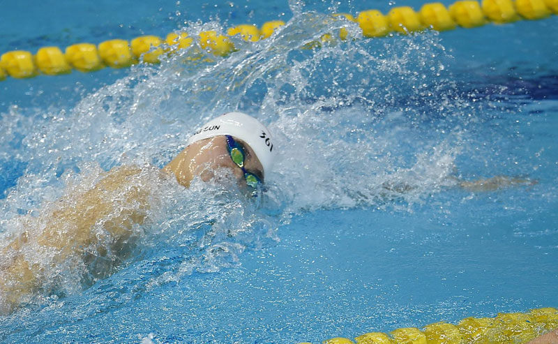 男子4×100米自由泳接力决赛 孙杨领衔中国队