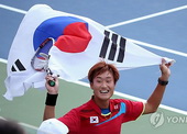 仁川亚运会软式网球男单决赛韩国选手金亨俊摘金