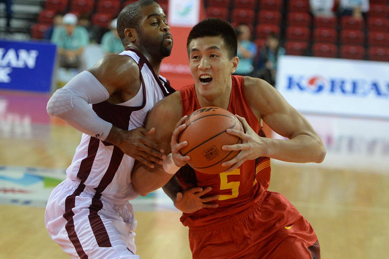 组图：中国男篮胜卡塔尔获第5 创征战亚运40年来最差
