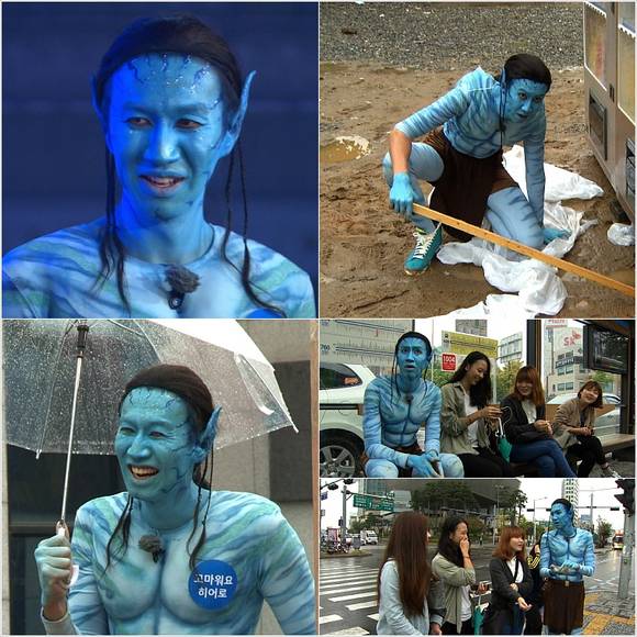  刘在石变超人Gary变身孙悟空寻找超能力《running man》“特别英雄”专题（图）