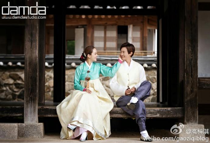 高梓淇网晒甜美婚纱照 蔡琳韩服唯美动人（组图）