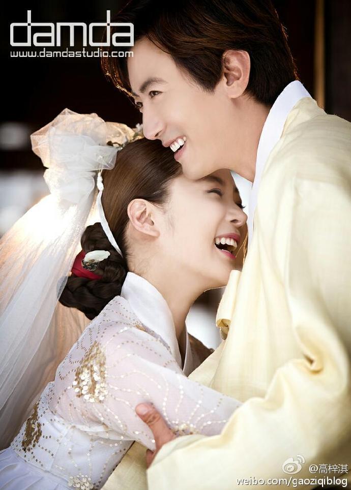 高梓淇网晒甜美婚纱照 蔡琳韩服唯美动人（组图）