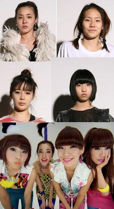 韩女星素颜照大曝光 2NE1毁三观为宋茜允儿金泰熙点个赞（组图）