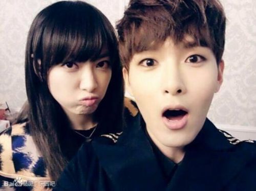 EXO鹿晗尼坤韩庚super junior 盘点和宋茜合影的美男子们（组图）