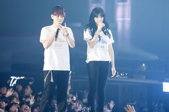EXO鹿晗尼坤韩庚super junior 盘点和宋茜合影的美男子们（组图）