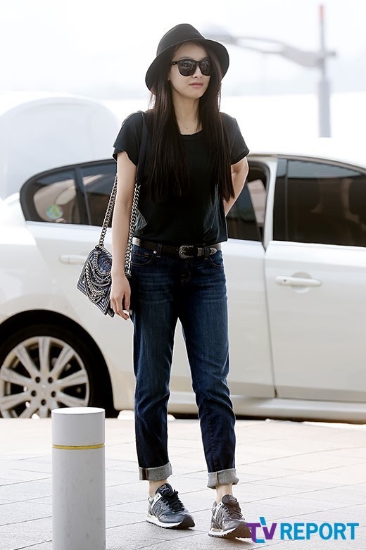 鹿晗宋茜李敏镐EXO少女时代 机场style吸睛扮靓这样搭（组图）