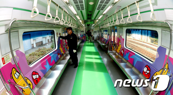 Larva卡通地铁列车将亮相首尔地铁二号线（组图）