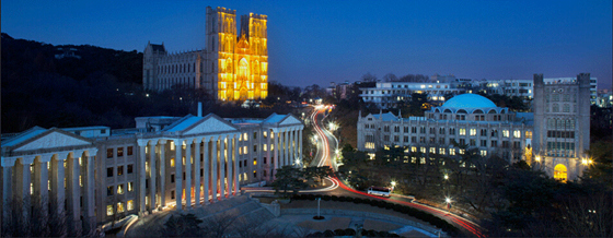 韩国庆熙大学校园夜景