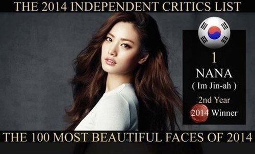 “全球百美榜单”韩星NANA登顶范冰冰排第66位 最美面孔美照大盘点（组图）