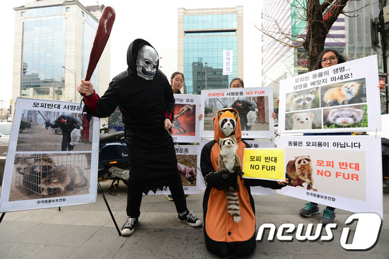 韩国动物保护协会：拒绝皮草 反对虐杀【高清组图】