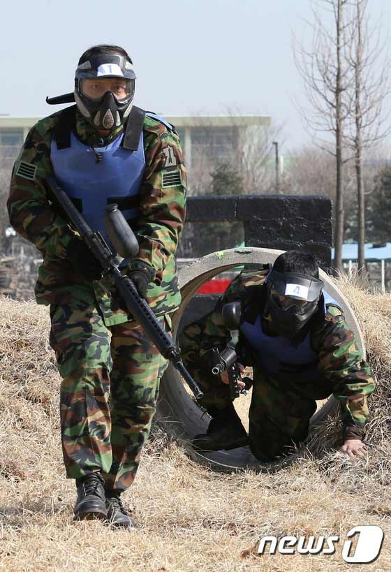 韩国进行新年首次预备军动员训练【组图】