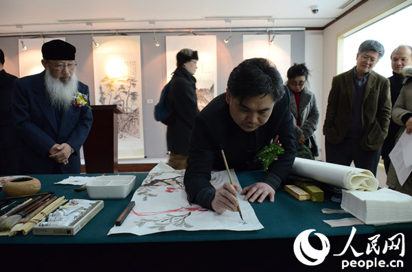 “2015‘欢乐春节’之写意文心—徐福山绘画展”在首尔中国文化中心举办（图）