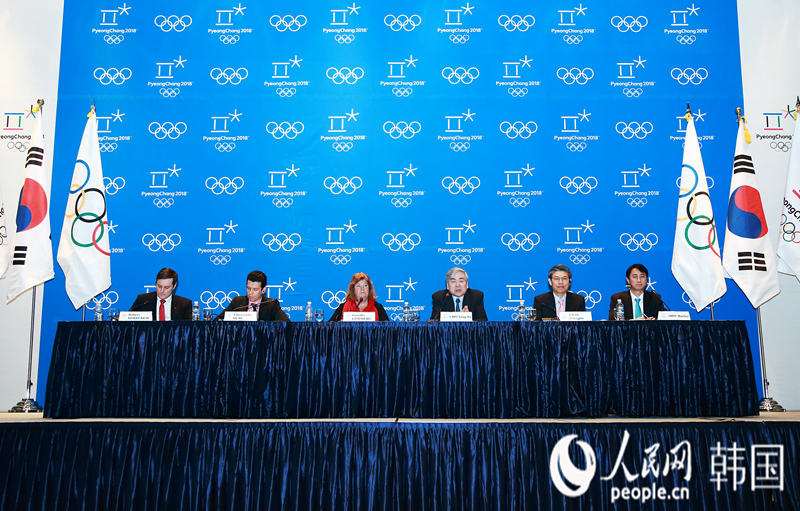 平昌冬奥会第四次协调委员会记者会现场。