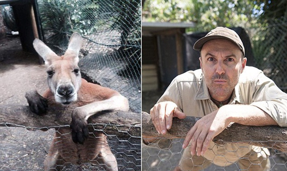 动物园管理员模仿动物搞笑照片蹿红网络（组图）