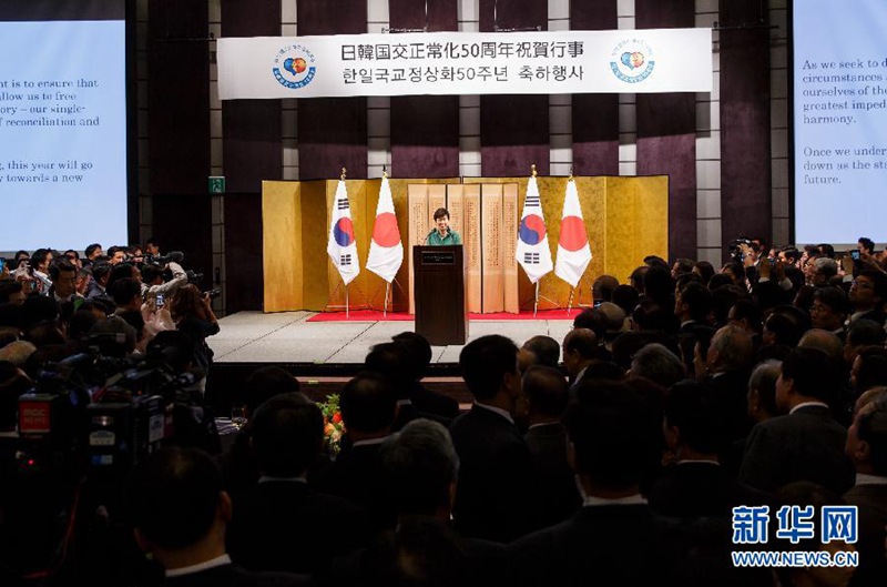 韩国总统朴槿惠出席韩日邦交正常化50周年招待会【组图】