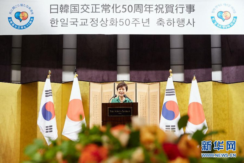 韩国总统朴槿惠出席韩日邦交正常化50周年招待会【组图】