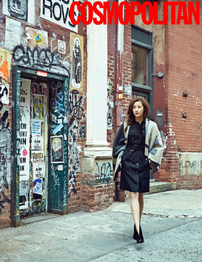 姜素拉拍写真演绎秋季时尚 纽约街头展多重魅力【组图】