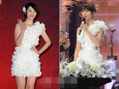 权志龙少女时代Angelababy申敏儿秀智汤唯 中韩明星撞衫尴尬瞬间全盘点【组图】