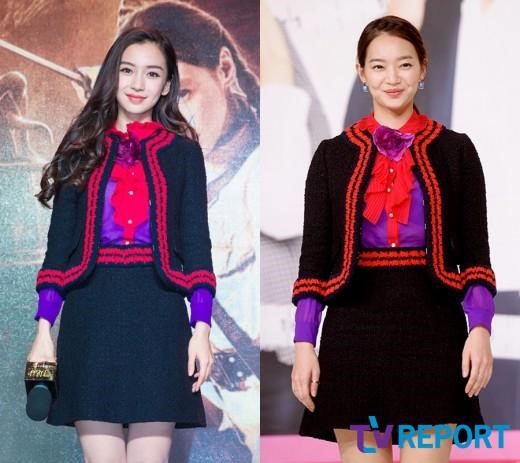 权志龙少女时代Angelababy申敏儿秀智汤唯 中韩明星撞衫尴尬瞬间全盘点【组图】