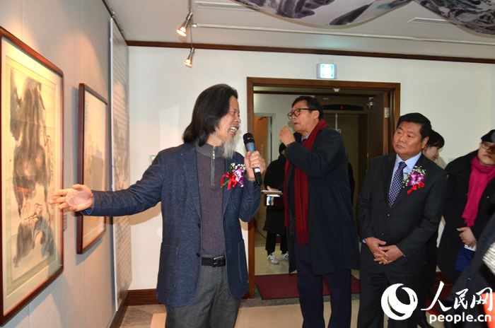 “翁长江中国写意画展及小讲堂”在首尔中国文化中心隆重开幕【组图】