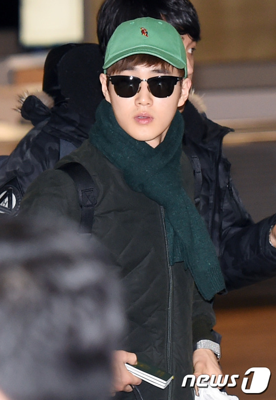 EXO返韩现身机场 世勋男友风装扮超吸睛【组图】