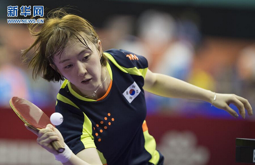 乒乓球--世锦赛团体赛:韩国女队胜瑞典 (2)