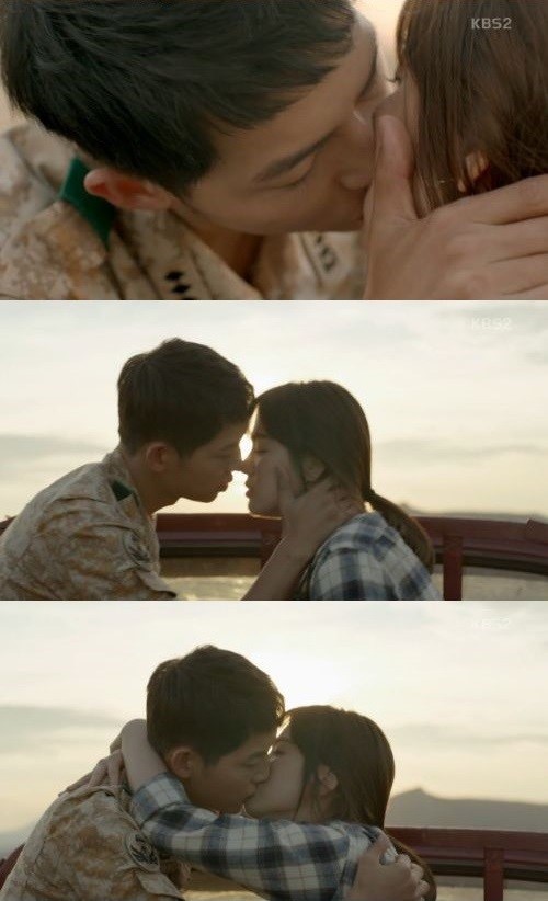 《太阳的后裔》第九集收视率破30% 宋仲基宋慧乔上演“卡车KISS”【组图】