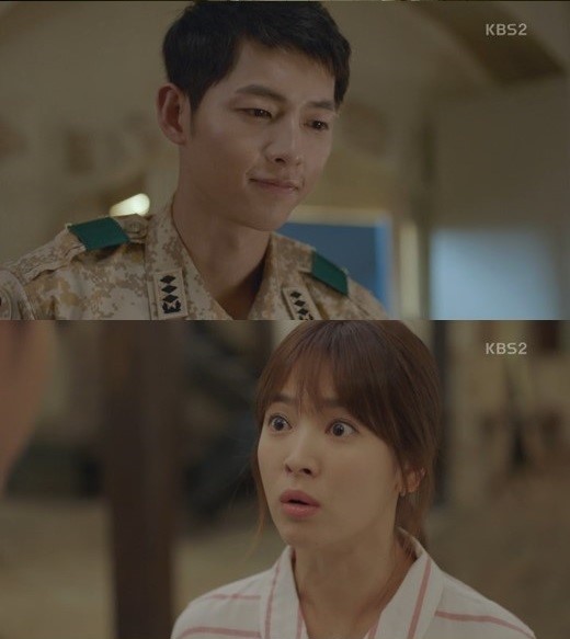 《太阳的后裔》第九集收视率破30% 宋仲基宋慧乔上演“卡车KISS”【组图】