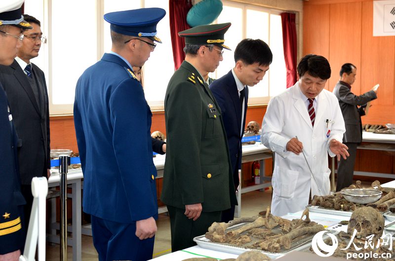 中韩双方今日举行第三轮在韩中国人民志愿军烈士遗骸装殓仪式