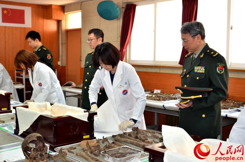 中韩双方今日举行第三轮在韩中国人民志愿军烈士遗骸装殓仪式
