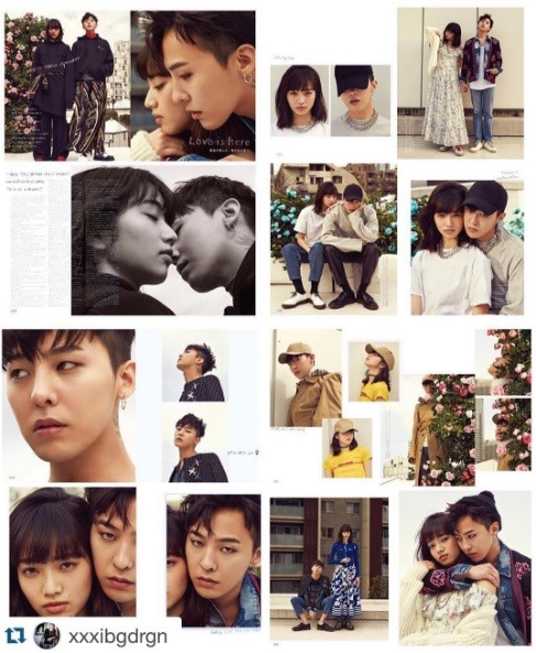 Bigbang权志龙与小松菜奈合拍写真 背后拥抱似亲密情侣【组图】