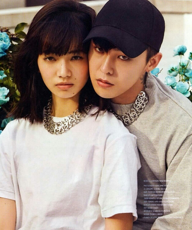 Bigbang权志龙与小松菜奈合拍写真 背后拥抱似亲密情侣【组图】