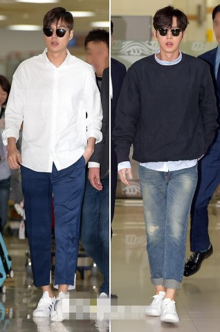 李敏镐朴海镇同时现身机场返韩 获粉丝接机彰显高人气【组图】