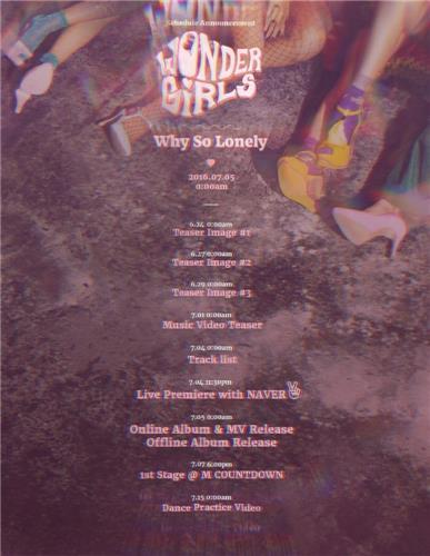 Wonder Girls将于7月5日携新专辑回归韩国乐坛