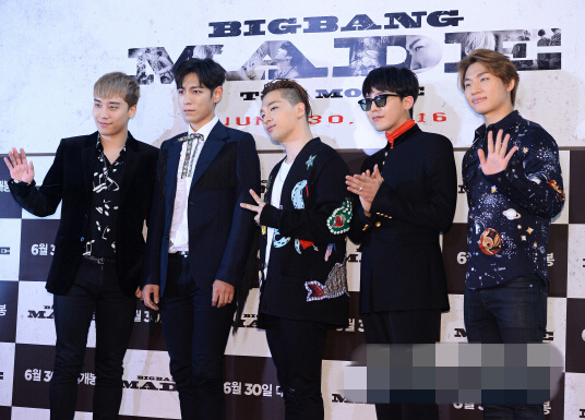 bigbang出席大电影《BIGBANG MADE》试映会 权志龙黑衣帅气【组图】