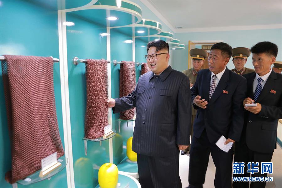 金正恩视察新建的朝鲜人民军综合渔具厂【组图】