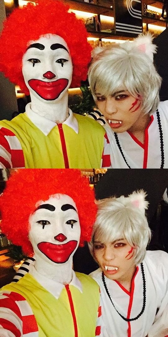 SHINee成員Key變身麥當勞小丑。