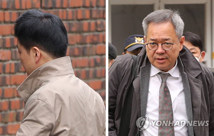 朴槿惠律師團成員柳榮夏（左）和丁璋鉉（音）20日上午相繼拜訪其私宅，積極備戰明天的訊問。