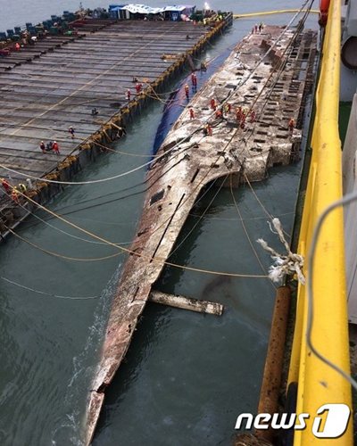 韓“世越號”打撈完成在即 圖片來源：NEWS1